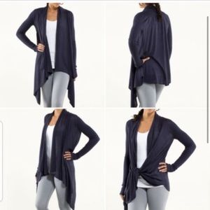 Lululemon Cashmere Universal Wrap Cardigan Gray 8